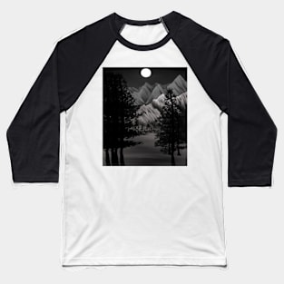 Moonlight night Baseball T-Shirt